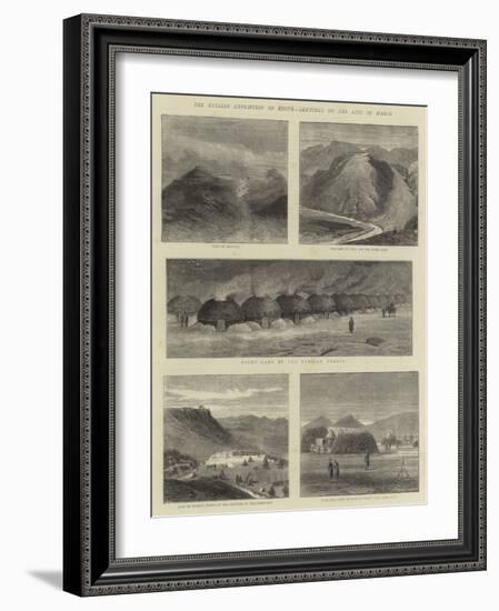 The Russian Expedition to Khiva, Sketches on the Line of March-null-Framed Giclee Print