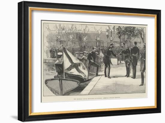 The Russian Naval Squadron at Toulon, Admiral Avellan Landing-null-Framed Giclee Print