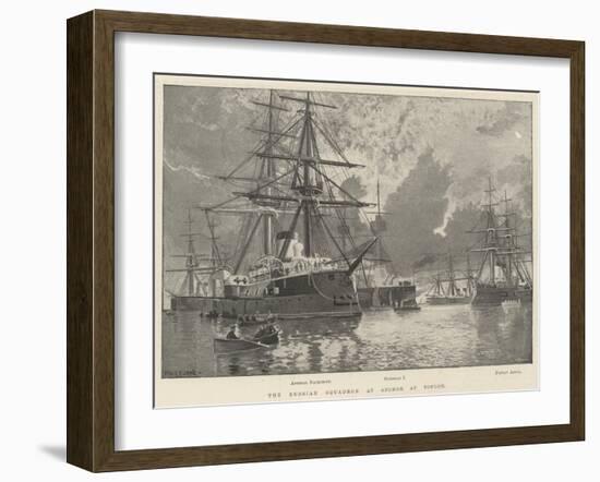 The Russian Squadron at Anchor at Toulon-Fred T. Jane-Framed Giclee Print