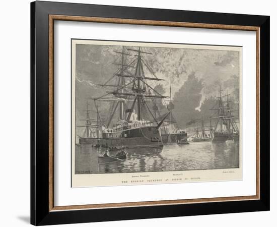 The Russian Squadron at Anchor at Toulon-Fred T. Jane-Framed Giclee Print