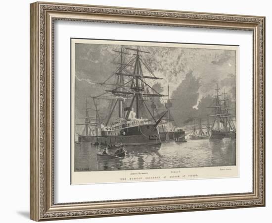 The Russian Squadron at Anchor at Toulon-Fred T. Jane-Framed Premium Giclee Print