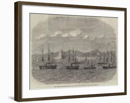 The Russian Squadron Leaving the Tagus with the Body of the Late Czarewitch-Edwin Weedon-Framed Giclee Print