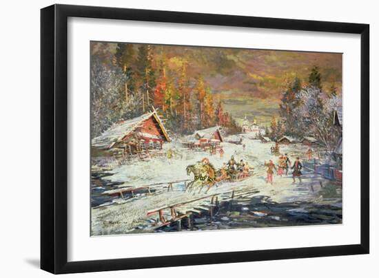 The Russian Winter, 1900-10-Konstantin A. Korovin-Framed Giclee Print