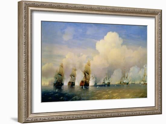 The Russo-Swedish Sea War Near Kronstadt in 1790-Aleksei Petrovich Bogolyubov-Framed Giclee Print