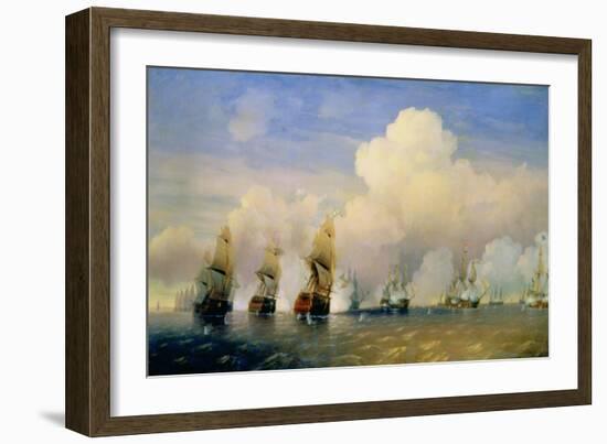 The Russo-Swedish Sea War Near Kronstadt in 1790-Aleksei Petrovich Bogolyubov-Framed Giclee Print