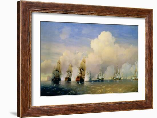 The Russo-Swedish Sea War Near Kronstadt in 1790-Aleksei Petrovich Bogolyubov-Framed Giclee Print