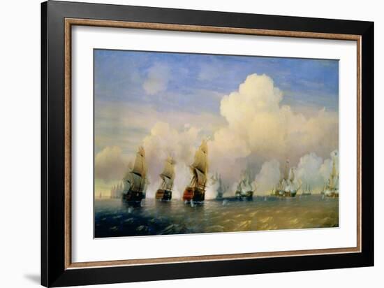 The Russo-Swedish Sea War Near Kronstadt in 1790-Aleksei Petrovich Bogolyubov-Framed Giclee Print