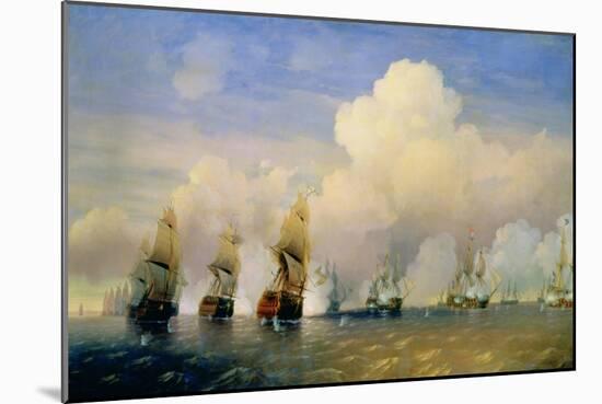 The Russo-Swedish Sea War Near Kronstadt in 1790-Aleksei Petrovich Bogolyubov-Mounted Giclee Print