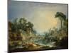 The Rustic Bridge, c.1756-Francois Boucher-Mounted Giclee Print