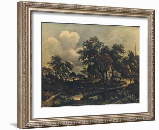 The Rustic Bridge, C17th Century-Meindert Hobbema-Framed Giclee Print