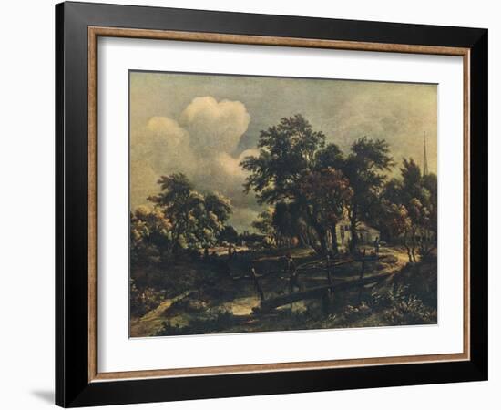 The Rustic Bridge, C17th Century-Meindert Hobbema-Framed Giclee Print