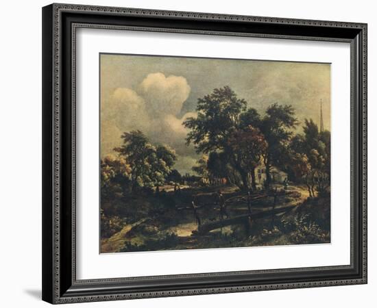 The Rustic Bridge, C17th Century-Meindert Hobbema-Framed Giclee Print