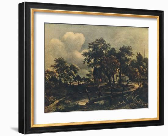 The Rustic Bridge, C17th Century-Meindert Hobbema-Framed Giclee Print