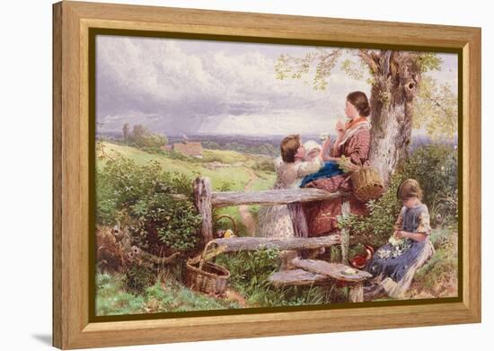 The Rustic Stile-Myles Birket Foster-Framed Premier Image Canvas