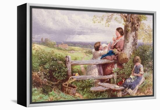 The Rustic Stile-Myles Birket Foster-Framed Premier Image Canvas