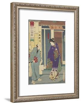 The Ryukotei Restaurant in Yanagibashi, 1878-Toyohara Kunichika-Framed Giclee Print