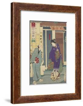 The Ryukotei Restaurant in Yanagibashi, 1878-Toyohara Kunichika-Framed Giclee Print