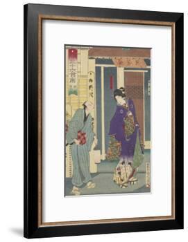 The Ryukotei Restaurant in Yanagibashi, 1878-Toyohara Kunichika-Framed Giclee Print