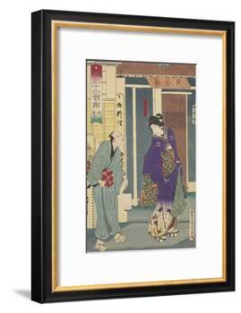 The Ryukotei Restaurant in Yanagibashi, 1878-Toyohara Kunichika-Framed Giclee Print