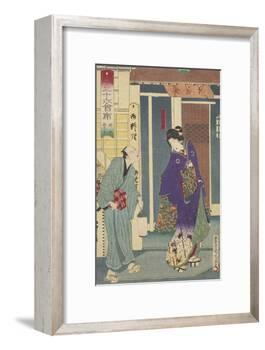 The Ryukotei Restaurant in Yanagibashi, 1878-Toyohara Kunichika-Framed Giclee Print