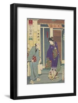 The Ryukotei Restaurant in Yanagibashi, 1878-Toyohara Kunichika-Framed Giclee Print