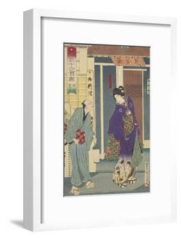 The Ryukotei Restaurant in Yanagibashi, 1878-Toyohara Kunichika-Framed Giclee Print