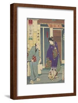 The Ryukotei Restaurant in Yanagibashi, 1878-Toyohara Kunichika-Framed Giclee Print