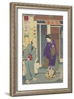 The Ryukotei Restaurant in Yanagibashi, 1878-Toyohara Kunichika-Framed Giclee Print