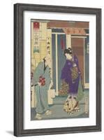 The Ryukotei Restaurant in Yanagibashi, 1878-Toyohara Kunichika-Framed Giclee Print