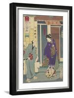 The Ryukotei Restaurant in Yanagibashi, 1878-Toyohara Kunichika-Framed Giclee Print