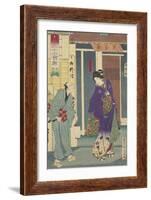 The Ryukotei Restaurant in Yanagibashi, 1878-Toyohara Kunichika-Framed Giclee Print