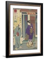 The Ryukotei Restaurant in Yanagibashi, 1878-Toyohara Kunichika-Framed Giclee Print