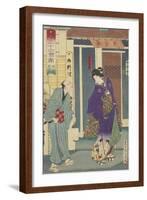 The Ryukotei Restaurant in Yanagibashi, 1878-Toyohara Kunichika-Framed Giclee Print