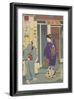 The Ryukotei Restaurant in Yanagibashi, 1878-Toyohara Kunichika-Framed Giclee Print