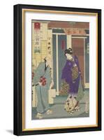 The Ryukotei Restaurant in Yanagibashi, 1878-Toyohara Kunichika-Framed Giclee Print