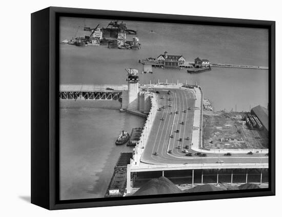 The 'S' Curve on Lake Shore Drive in Chicago, Ca. 1937-null-Framed Premier Image Canvas