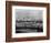 The S.S. Mauretania and New York City Skyline-null-Framed Photographic Print