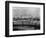 The S.S. Mauretania and New York City Skyline-null-Framed Photographic Print