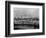 The S.S. Mauretania and New York City Skyline-null-Framed Photographic Print