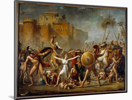 The Sabines Interposing between their Roman Husbands (Right) and their Sabine Brothers (Left) Showi-Jacques Louis David-Mounted Giclee Print