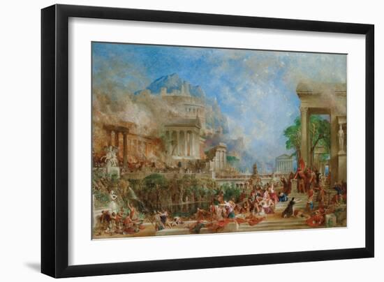 The Sack of Corinth, 1870-Thomas Allom-Framed Giclee Print