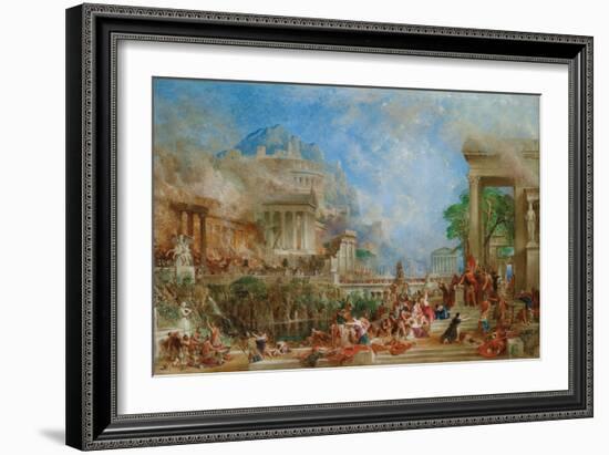 The Sack of Corinth, 1870-Thomas Allom-Framed Giclee Print