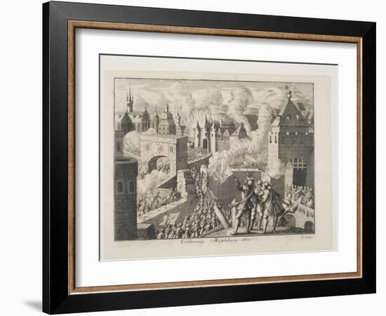 The Sack of Magdeburg by the Imperial Army, November 1630-20, May 1631, Between 1726-27-German School-Framed Giclee Print