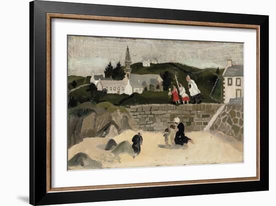 The Sacrament, Ploaré, Brittany (Oil on Board)-Christopher Wood-Framed Giclee Print