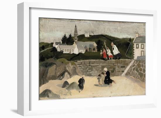 The Sacrament, Ploaré, Brittany (Oil on Board)-Christopher Wood-Framed Giclee Print