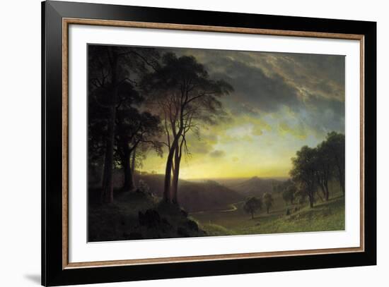 The Sacramento River Valley-Albert Bierstadt-Framed Giclee Print