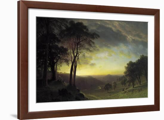 The Sacramento River Valley-Albert Bierstadt-Framed Giclee Print