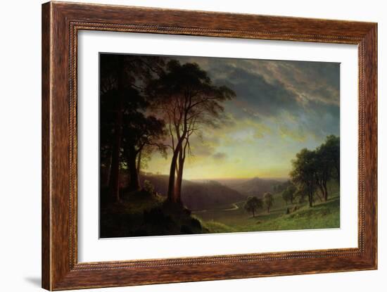 The Sacramento River Valley-Albert Bierstadt-Framed Giclee Print