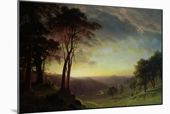 The Sacramento River Valley-Albert Bierstadt-Mounted Giclee Print