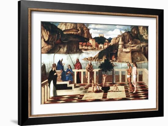 The Sacred Allegory, 1490-1500-Giovanni Bellini-Framed Giclee Print